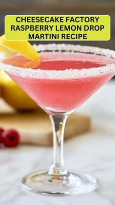 Cheesecake factory raspberry lemon drop martini recipe – Cravefuly Raspberry Lemon Drop Martini Recipe, Raspberry Lemondrop Martini Recipe, Sweet Martini Recipes, Raspberry Lemon Drop Martini, Raspberry Lemon Drop, Lemon Drop Martini Recipe, Best Martini Recipes, Raspberry Martini, Martini Recipes Easy