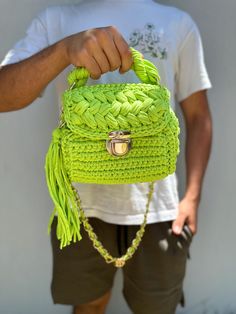 This handmade knitted green bag has a spacious interior and is a very cool piece. You can easily use this bag everywhere in your daily life. Trendy Green Knitted Shoulder Bag, Green Knitted Shoulder Bag For Everyday, Casual Green Crochet Pouch Bag, Green Knitted Shoulder Bag, Trendy Green Knitted Bag, Green Crochet Pouch Bag For Daily Use, Green Knitted Bags For Everyday Use, Green Knitted Bag For Everyday Use, Green Knitted Bag For Daily Use