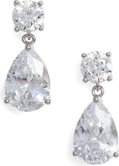 Free shipping and returns on Nordstrom Cubic Zirconia Teardrop Earrings at Nordstrom.com. Round- and pear-cut cubic zirconia make an elegant pairing in these dazzling drop earrings. Formal Diamond Cut Teardrop Earrings, Formal Fine Jewelry Teardrop Earrings, Formal Teardrop Diamond Accent Earrings, Classic Teardrop Diamond Cut Earrings, Elegant Diamond Cut Teardrop Earrings With Cubic Zirconia, Diamond Cut Teardrop Earrings, Diamond White Teardrop Earrings In Sterling Silver, White Gold Cubic Zirconia Teardrop Earrings For Formal Occasions, Formal White Gold Teardrop Earrings With Cubic Zirconia