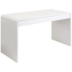 a white desk with one drawer on the top