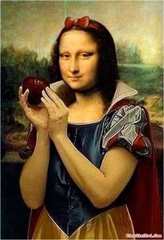 a painting of a woman holding an apple