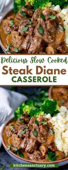 this delicious slow cooked steak and broccoli casserole is the perfect meal to enjoy