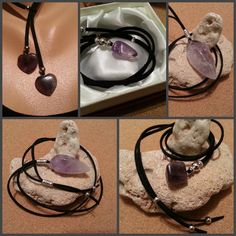 NECKLACES GEMSTONE HERE: https://www.etsy.com/shop/SofronKutStar?ref=seller-platform-mcnav§ion_id=32534750 *Material: Black leather, amethyst pendant and silver plated beads. You can wear this necklace to a max long, or slide the bead all the way to choker length. Amethyst is available in other models in our store: SHIPPING METHOD : Purchased item will be delivered by mail, will be sent via Priority Mail. Tracking number will be provided as soon as the items is shipped. * Delivery time can vary Leather Necklace Pendant, Necklaces Gemstone, Necklace Purple, Y Necklace, Long Pendant Necklace, Necklace Long, Purple Stones, Necklace Choker, Amethyst Necklace