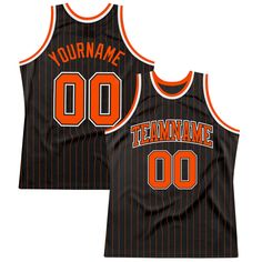 an orange and black basketball jersey with the name team name 00 in front of it