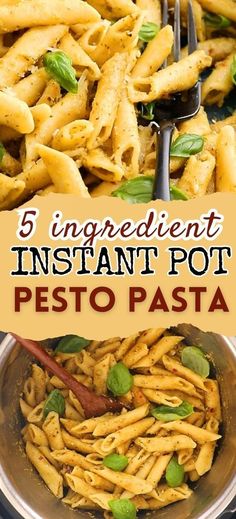 Learn how to make the best instant pot pesto pasta recipe with penne pasta, that is a great instapot meal ready in 20 minutes. The 5 ingredient dinner in one of the easiest instant pot pasta recipes to make using pesto sauce. Make it with milk for a lighter dish. Get the instant pot pesto pasta along with video at kitchenathoskins.com. Chicken Pesto Pasta Salad, Easy Pesto Pasta, Creamy Pesto Chicken Pasta, Pesto Pasta Recipe, Penne Pasta Recipes