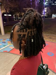 Loc style 2 Strand Twist Locs Black Women, Locs Hairstyles For Women Starter, Short Hair Styles Locs, Loc Retwist And Style, Two Strand Loc Styles For Women Short, Coil Locs Style, Barrel Twists Into Ponytail, Simple Styles For Short Locs, Cute Loc Retwist Styles