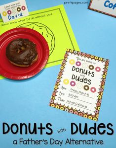 donuts with dudes and a father's day alternative for kids to do