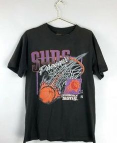 Basketball Tee Shirts, Phoenix Suns Basketball, Suns Basketball, 90s Nba, Basketball Tees, Culture Clothing, Character Map, Gildan Hoodie, Sun Shirt