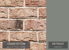 a brick wall with two different shades of gray and brown on the bottom, one is black