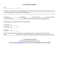 a sample rental notice form is shown in this image