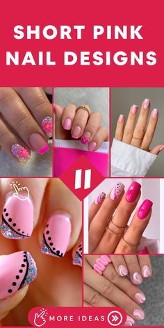 Short Pink Nails, Easter Nail Designs, Back To School Nails, School Nails, Pink Nail Designs, Easter Nails