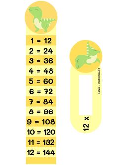 a ruler with an image of a dinosaur on it and the numbers for each one