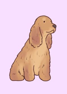 a drawing of a brown dog sitting down