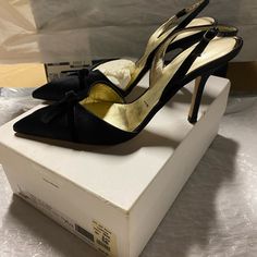 Beautiful Vera Wang Super Stylish Heels, Black And Material Is Silk Like With Beautiful Design In Front. Used Them 2 Times, They Are In Perfect Condition. Box Included. Vera Wang Shoes, Stylish Heels, Vera Wang, Black Silk, Shoes Women Heels, Beautiful Design, Shoes Heels, Silk, Women Shoes