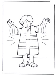 a boy with his arms spread out in front of him is wearing a striped robe