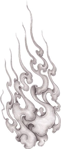 a drawing of some kind of fire on a white background, it looks like something out of