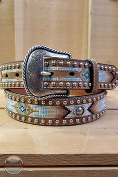 Nocona N320003044 Southwestern Embroidered Concho Belt Life View Nocona Belt, Southwest Pattern, Southwestern Patterns, Concho Belt, Western Belt, Western Belts, Store Hours, Wide Straps, Belts For Women