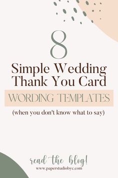 the 8 simple wedding thank card templates that you can use for your wedding day