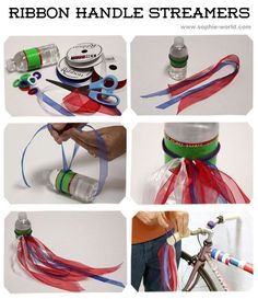 the instructions for making ribbon handle streamers