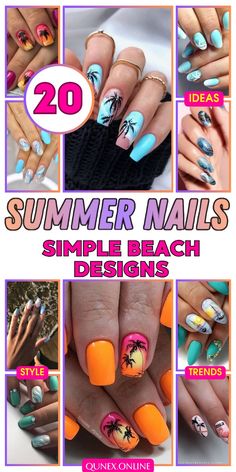 Elevate your summer style with adorable cute beach nails! Explore our collection of simple summer beach nails 2024 for the perfect vacation look. Whether you prefer natural designs or vibrant pink summer vacation nails, we've got you covered for a beach-ready manicure. Get inspired and unleash your creativity! Cute Beach Nails, Beach Nails Designs, Beach Nails Vacation, Beach Nail Ideas, Summer Vacation Nails, Vacation Nails Beach, Best Summer Nail Color