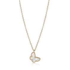 Van Cleef & Arpels Sweet Alhambra Butterfly Mother Of Pearl Necklace In 18k Gold Fashion Necklace / Yellow Gold Van Cleef & Arpels Gold Van Cleef, Van Cleef Necklace, Gold Vans, Van Cleef And Arpels Jewelry, Van Cleef And Arpels, Mother Of Pearl Necklace, Gold Fashion Necklace, Van Cleef Arpels, Van Cleef