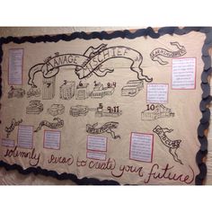 a bulletin board with writing on it that says, family since you're future