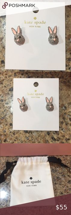 Kate Spade Bunny Studs Earrings adorable, super cute bunny earrings, perfect for Easter Sunday kate spade Jewelry Earrings Silver Kate Spade Earrings Gift, Bunny Earrings, Kate Spade Jewelry Earrings, Studs Earrings, Spade Jewelry, Easter Sunday, Kate Spade Jewelry, Cute Bunny, Kate Spade