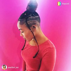 Creative undercut Cornrows Shaved Sides And Back, Shaved Sides Cornrows, Fulani Braids With Shaved Sides, Goddess Braids With Undercut, Braids With An Undercut, Undercut With Braids Black Women, Undercut With Box Braids