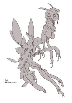 a drawing of some kind of insect