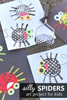 four spider art projects for kids to make