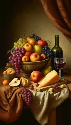 #art #painting #aesthetic #oil Art Painting Aesthetic, Painting Aesthetic, Fruit Photography, Wine Art, Fruit Painting, Flower Corsage, Still Life Drawing, Vintage Wine