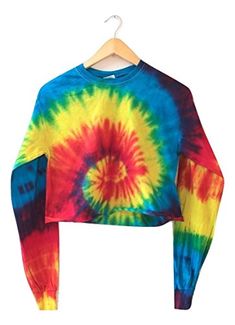 Rainbow Crop Top, Tie Dye Crafts, Ties Mens Fashion, Tie Dye Fashion, Tie Dye Diy, Tie Dye Crop Top, Tie Dye Outfits, Cropped Long Sleeve