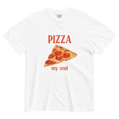 This pizza represents a pizza my soul.Our tees are 100% cotton with a regular, comfy fit.Polychrome Goods 🍊 Original Designs☆ Premium Comfort Colors® T-Shirt☆ 100% Ring-spun Cotton☆ Relaxed & Comfortable Unisex Fit A Pizza, Vintage Candles, Saved Items, Blue Ivory, Tshirt Colors, Chambray, Comfort Colors, Original Designs