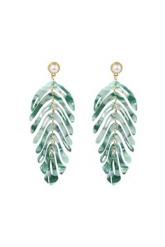 Get close to nature and you can pair it with these unique Kaylee Leaf Earrings. Whether it is daily life or outdoor dinner, it is very suitable to wear our CATCHALL earrings.  One Size fits all  Length/Width:8.8cm/3.2cm  Colour may vary due to lighting on images Outdoor Dinner, Leaf Green, Tropical Leaf, Earrings Green, Closer To Nature, Fashion Jewelry Earrings, Antique Earrings, Accessories Jewelry Earrings, Gold Drop Earrings