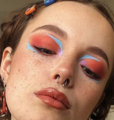 Face Art Makeup, Graphic Makeup, Dope Makeup, Bold Makeup, Creative Eye Makeup, Make Up Inspo, Eye Makeup Art, Eye Looks