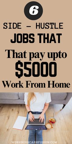 Discover 6 lucrative side hustle jobs that offer the potential to earn up to $5000, all from the comfort of your home. Whether you're looking to boost your income, explore new opportunities, or pursue your passions, these remote job options provide flexibility and financial rewards. Take the first step towards financial freedom with these work-from-home opportunities.#sidehustle #workfromhome #remotejobs #makemoneyonline #freelancing #passiveincome #onlinebusiness #parttimejobs