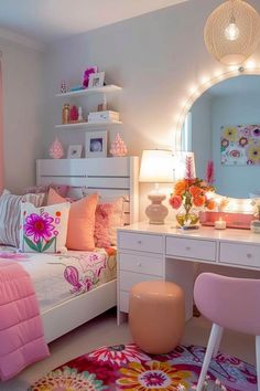 Are you looking for beautiful and functional teen girl bedroom ideas? We’ll look no further! In this post, you will find curated super cute ideas to turn your teen’s room into a stylish haven. Teens Girls Bedroom Ideas, Preppy Bedroom Design, Teen Girl Organization Bedroom, Teen Girl Bedroom Preppy, Girls Pink Room Ideas, Pre Teen Girls Room Ideas, Preppy Bedroom Ideas Aesthetic, Teen Bedrooms Girls Ideas, Girls Preppy Bedroom