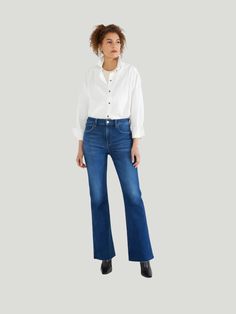 ÉTICA Denim Anya Modern Flare Denim Pant The Perfect Jeans, Workwear Essentials, Long Jumpsuits, Perfect Jeans, Denim Flares, Short Jumpsuit, Slim Jeans, Denim Pant, High Waisted Denim