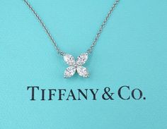 Tiffany Co Diamond Large Victoria Platinum Pendant Necklace 16" with Box NG1580 Diamond Necklace Pendant Tiffany & Co., Tiffany And Co Blue Necklace, Diamond Pendant Tiffany & Co., Tiffany Inspired Necklace, Tiffany And Co Necklace Tiffany & Co., Tiffany And Co Diamond Necklace, Tiffany Necklace Aesthetic, Jewelry Tiffany And Co, Tiffany Victoria