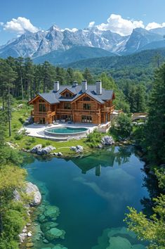 Mountain Lakeside Paradise 🏞️ Houses With Beautiful Views, House In The Mountains, Dream Life House, Past Present Future, Mountain Homes, Mountain Retreat, Cozy Cabin, Dream Spaces