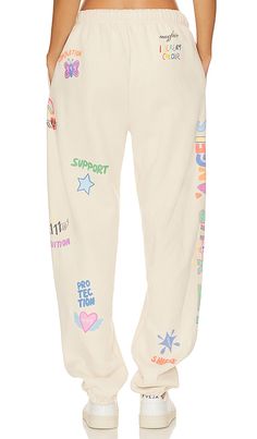 Find THE MAYFAIR GROUP Angels All Around You Sweatpants on Editorialist. The Mayfair Group Angels All Around You Sweatpants in Cream. - size L/XL (also in M/L, S/M, XS) The Mayfair Group Angels All Around You Sweatpants in Cream. - size L/XL (also in M/L, S/M, XS) 50.9% cotton 49.1% polyester. Made in China. Machine wash. Interior elastic drawstring tie. Side seam pockets. Embossed graphics at front and back. Knit fabric with fleece lining Item not sold as set. 20 at the knee narrows to 10 at the leg opening. TMAY-WP14. HAN-234300800. The Mayfair Group, Mayfair Group, Embossed Graphics, 2024 Wishlist, Pi Phi, Cute Everyday Outfits, Fit Inspo, Fitness Inspo, Everyday Outfits