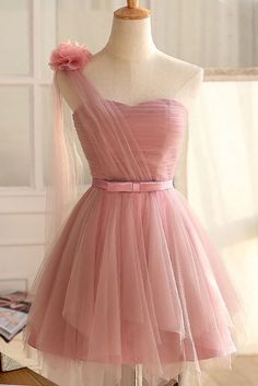 2019 New Arrival One Shulder Bridesmaid Dresses A Line Tulle With Sash VTOP2B679RQ Fitted Organza Bridesmaid Dress, Formal Tulle Bridesmaid Dress With Sweep Train, Fitted Tulle Bridesmaid Dress, Formal Fitted Tulle Bridesmaid Dress, Elegant Tulle Bridesmaid Dress For Homecoming, Formal Bridesmaid Dress With Sweetheart Neckline In Tulle, Elegant Tulle Fabric For Bridesmaid And Prom, Bridesmaid Dresses A Line, 8th Grade Prom Dresses