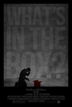 the movie poster for what's in the box? with a silhouette of a man kneeling