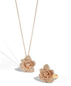 Luxury Diamond Jewelry With Rose Design, Fine Jewelry With Rose Design, Fine Jewelry Diamond With Rose Design, Diamond Flower Pendant, Flower Pendant Necklace, 50th Gifts, Diamond Flower, Mens Gift Sets, Luxury Gifts