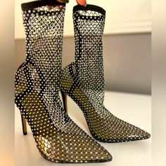 Diamond Studded Ankle Booties - Never Worn Sz. 7 (Us) Diamond Stud, Diamond Studs, Ankle Booties, Women's Boots, Shoes Women Heels, Womens Boots, Shoe Boots, Ankle Boots, Shoes Heels