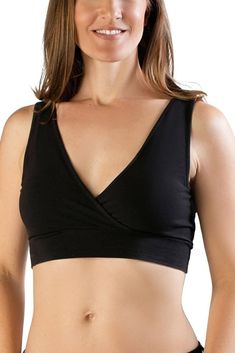 Extra Soft Organic Cotton Nursing & Sleep Bra (A-D Cup) in Black Cotton Nursing Bra, Kindred Bravely, Post Surgery Bra, Nursing Maternity, Most Comfortable Bra, Sleep Bra, Lounge Bra, Cotton Bras, Comfortable Bras