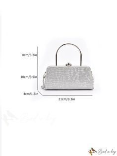 BirdinBag - Crocodile Pattern All-match Ladies Fashion Handbag Daily Use Crocodile Pattern Clutch Bag, Evening Clutch Bag With Crocodile Pattern, Evening Handheld Bag With Crocodile Pattern, Evening Bag With Crocodile Pattern And Top Handle, Evening Bags With Crocodile Pattern And Top Handle, Evening Top Handle Bag With Crocodile Pattern, Formal Rectangular Bag With Crocodile Pattern, Evening Crocodile Pattern Top Handle Bag, Evening Satchel With Crocodile Pattern, Rectangular Shape