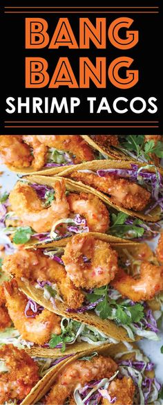 the cover of bang bang shrimp tacos