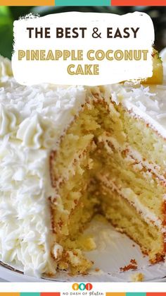 the best and easy pineapple coconut cake