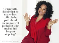 Oprah Magazine, Career Quotes, Strong Women Quotes, Successful Women, Oprah Winfrey, Powerful Quotes